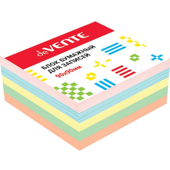 Блок бумаги 9*9*5см "deVENTE" цветной, непроклеенный, офсет 80 г/м², 5 цветов