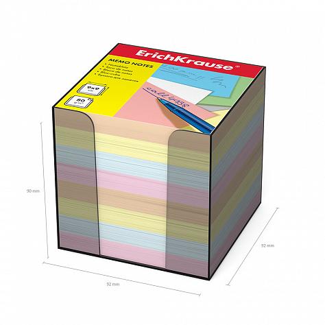 Блок бумаги 9*9*9см ErichKrause в пл/боксе/ассорти/