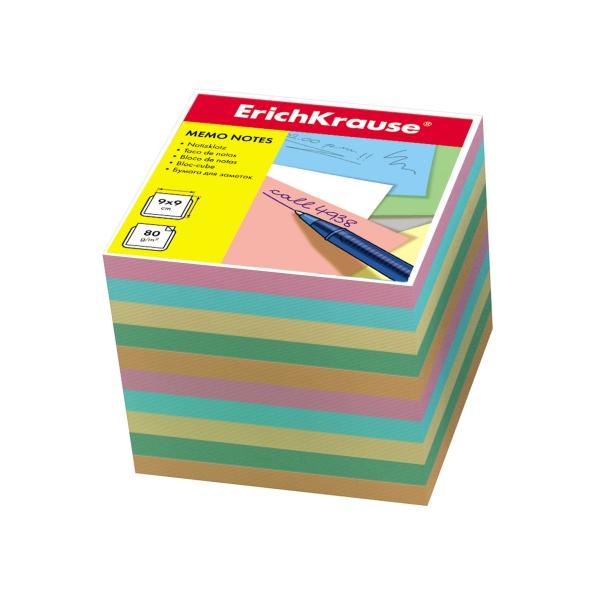 Блок бумаги 9*9*9см запасной 4 цвета ассорти