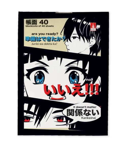 Блокнот А7 40 л. "MANGA ANIME" 4 ВИДА
