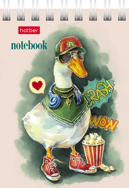 Блокнот А7 40 л. кл. на гребне "Сладкое настроение" 65г/кв.м Обл. мел.картон