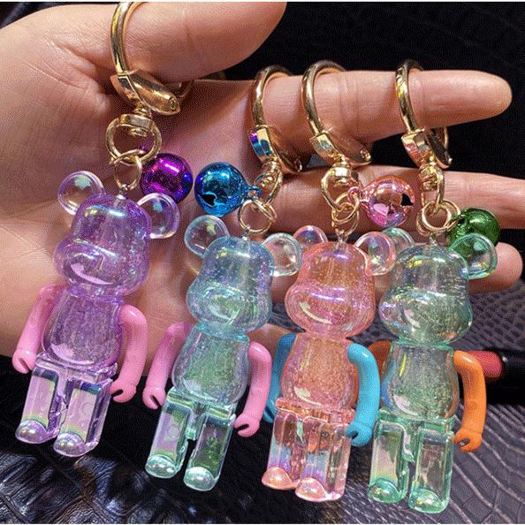 Брелок акриловый "deVENTE. Bear Collection" 35x25x65 мм, полупрозрачный, с металлическим кольцом, с 