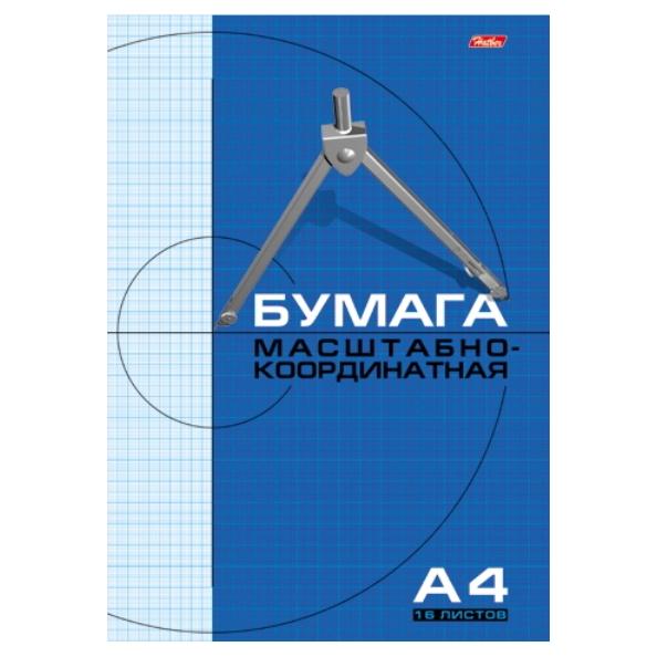 Бумага миллиметровая А4 16листов (голубая сетка)