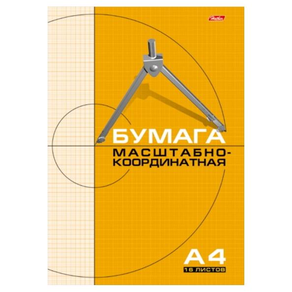 Бумага миллиметровая А4 16листов (рыжая сетка)