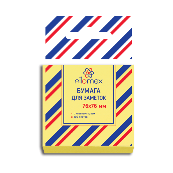 Бумага на л/п  76*76 100л. "Attomex" желтая