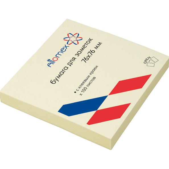 Бумага на л/п  76*76 100л. "Attomex" желтая