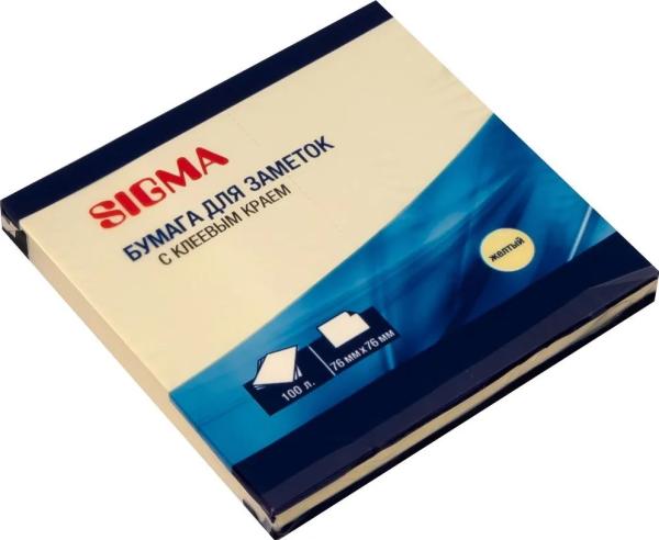 Бумага на л/п  76*76 100л. Sigma пастель желтый