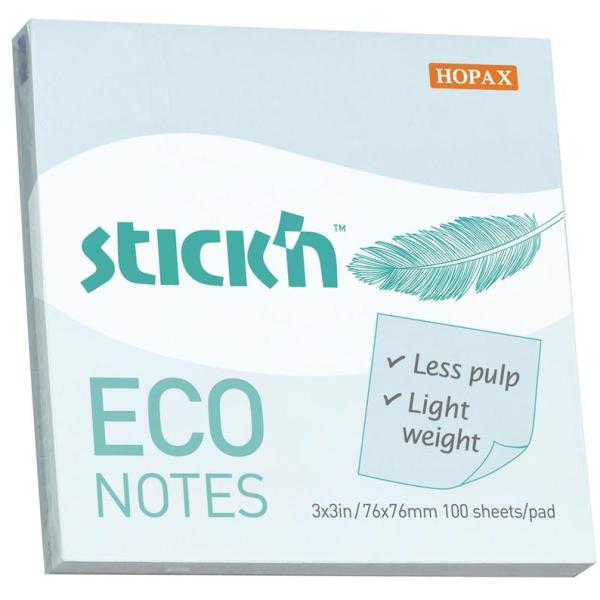 Бумага на л/п  76*76 100л. Stick`n ECO 60 г/м2 пастель голубой