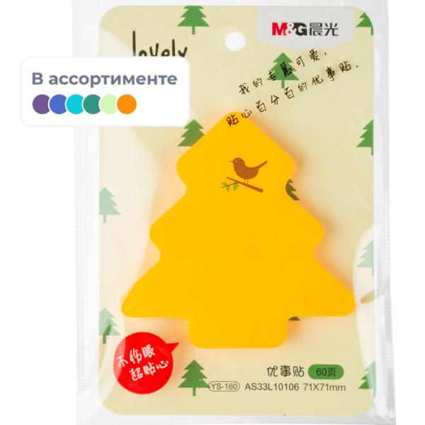Бумага на л/п  76*76 60л. M&G фигурные, цвет и форма в ассорт