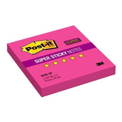 Бумага на л/п  76*76 90л. POST-IT SUPER STICKY, неон розовый