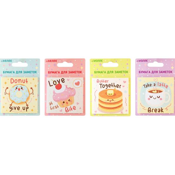 Бумага на л/п 75*75 мм 30 л. "deVENTE. Dessert" офсет 80 г/м², ассорти дизайнов