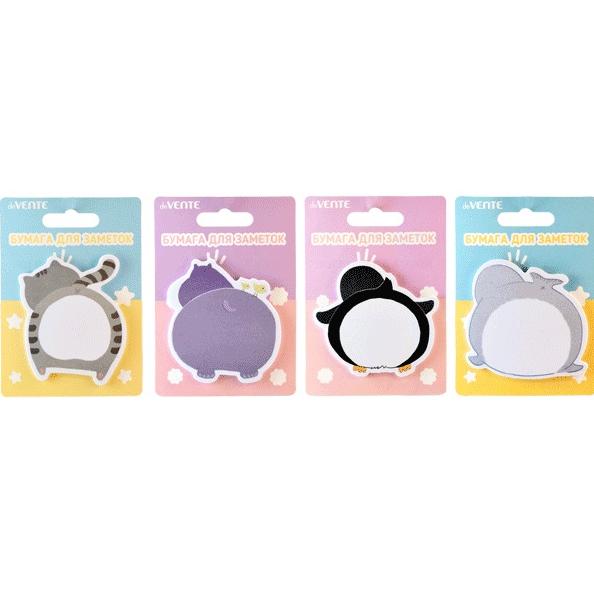 Бумага на л/п 75*75 мм 30 л. "deVENTE. Funny animals" офсет 80 г/м², печать 4+0, ассорти форм и диза