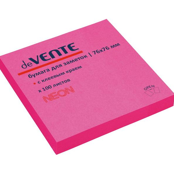 Бумага на л/п  76*76 100л. "deVENTE" малиновый неон