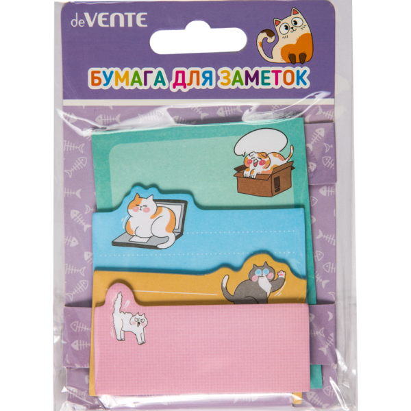 Бумага на л/п набор "deVENTE. Cats" 70x90 мм, 70x70 мм, 55x70 мм и 40x70 мм, 4x20 листов, офсет 80 г