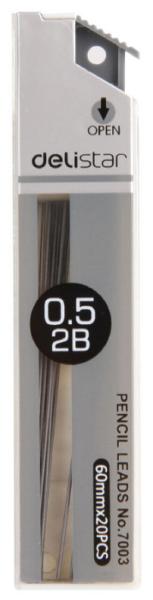 Грифели 0,5 мм Deli 2B (20гриф) туба