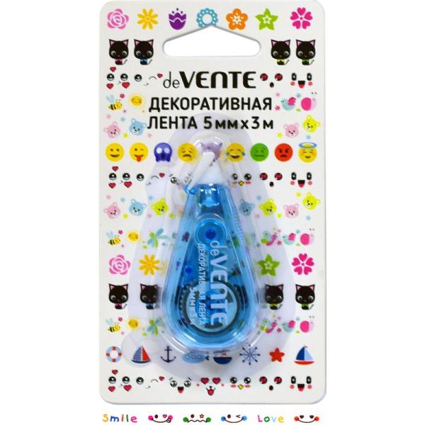 Декоративная лента "deVENTE. Smile" 0,5 мм x 3 м, в пластиковом диспенсере, в блистерной упаковке