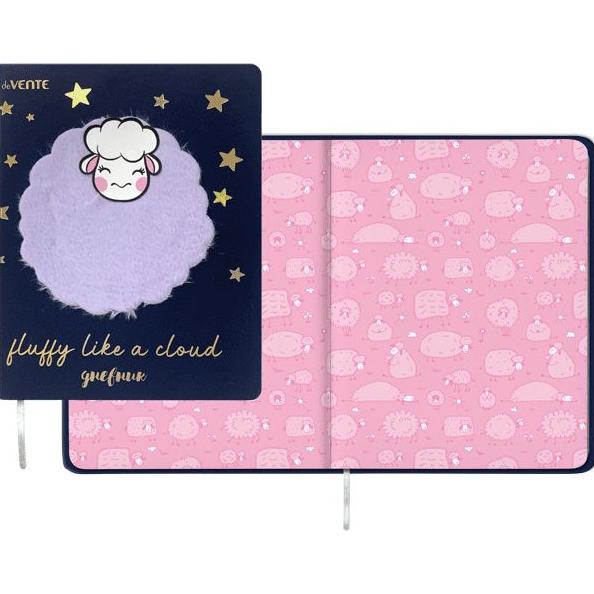 Дневник 1-11 кл. "deVENTE. Fluffy Sheep" тв. обложка из искусственной кожи, аппликация из меха и иск