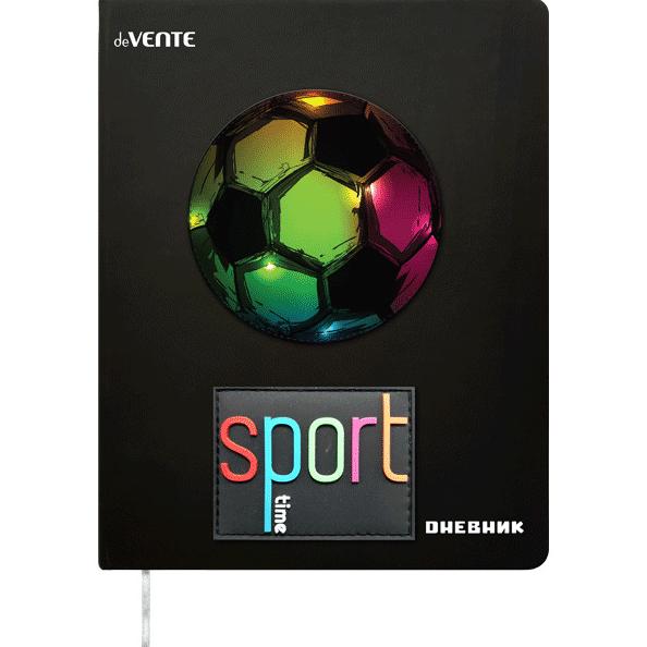 Дневник 1-11 кл. "deVENTE. Sport" твердая обложка из искусственной кожи, шелкография, объемная аппли