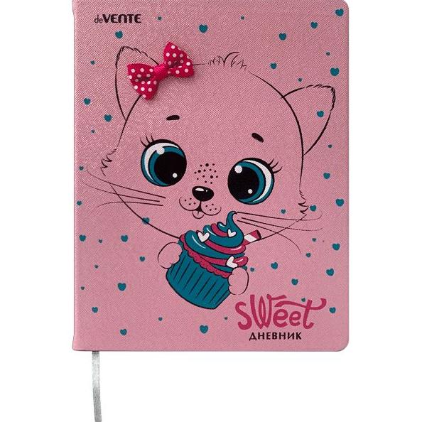 Дневник 1-11 кл. "deVENTE. Sweet Kitty" твердая обложка из искусственной кожи с поролоном, цветная п