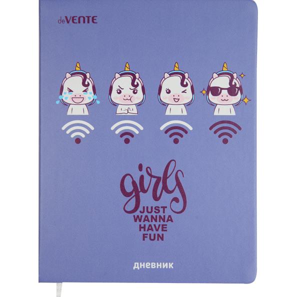 Дневник 1-11 кл. "deVENTE. Wi-Fi Unicorn" тв.обложка из искусственной кожи, цветная печать, цветной 
