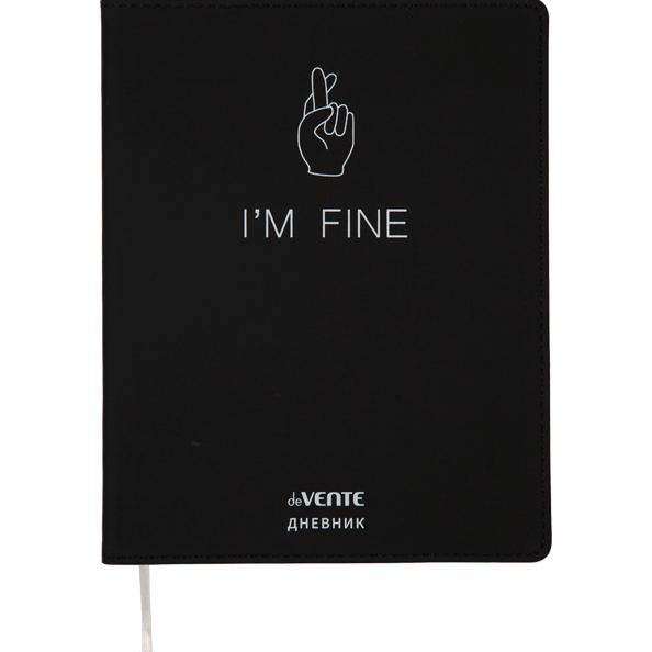 Дневник 1-11 кл. 48 л. "deVENTE. I'm fine" гибкая обложка из искусственной кожи, шелкография, отстро