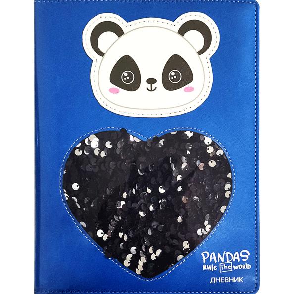 Дневник 1-11 кл. иск.кожа, deVENTE Pandas rule the World