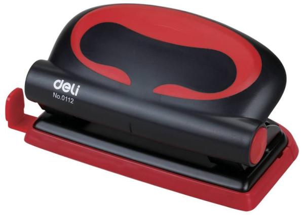 Дырокол на 10 л. Deli Essential Plus  металл ассорти отв.:2 с линейкой