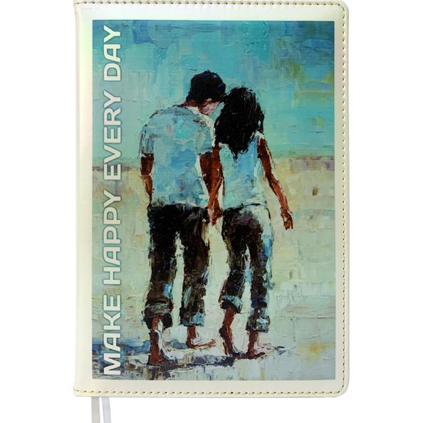 Ежедневник недат А5 "deVENTE. Couple" (145 ммx205 мм) 320 стр, перламутровый, белая бумага 70 г/м², 