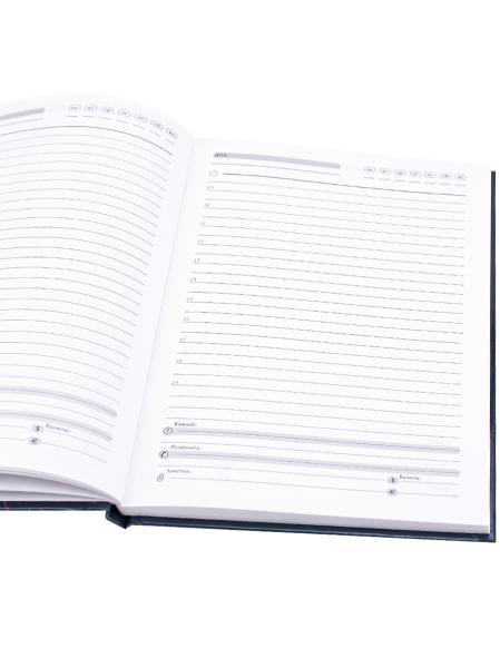 Ежедневник недат А5 80 л. "ИССЛЕДОВАНИЕ ГАЛАКТИКИ" 7БЦгл.лам,сер.тис,цв.мел обл, ТМ"Collezione"