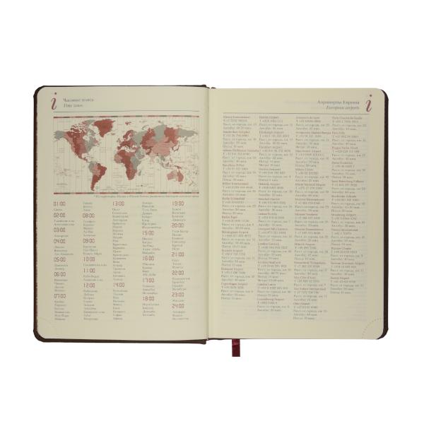 Ежедневник недат А5 с индексами "VELVET INDEX" (КОРИЧНЕВЫЙ)