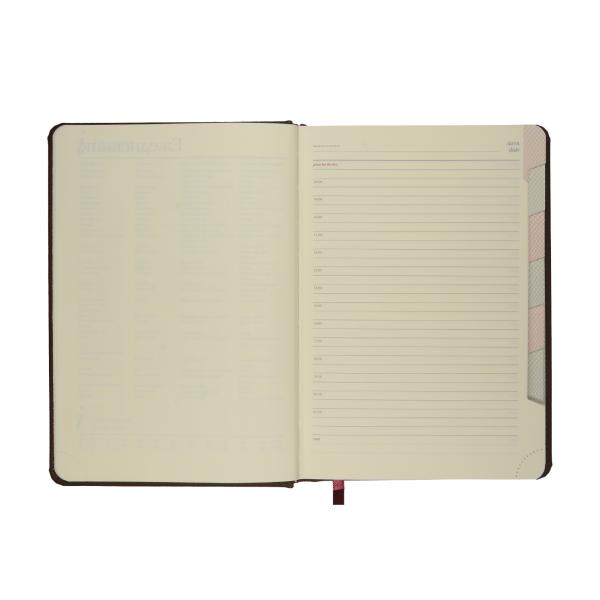 Ежедневник недат А5 с индексами "VELVET INDEX" (КОРИЧНЕВЫЙ)