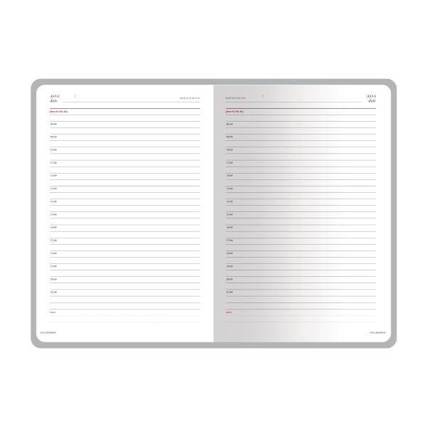 Ежедневник недат А5+ "SIDNEY NEBRASKA" красный, золотой обрез