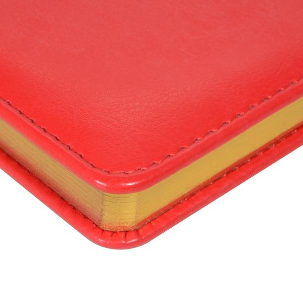 Ежедневник недат А5+ "SIDNEY NEBRASKA" красный, золотой обрез