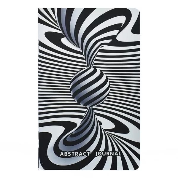 Записная книжка А5 56 л. "АБСТРАКЦИЯ 3", скрепка, Софт тач с выбор.УФ-лаком  (130х210мм)
