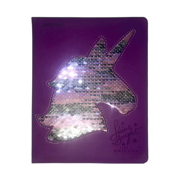 Записная книжка А5 80 л. кл. "deVENTE. Sparkling Unicorn" иск кожа, кремовая бумага 70 г/м²