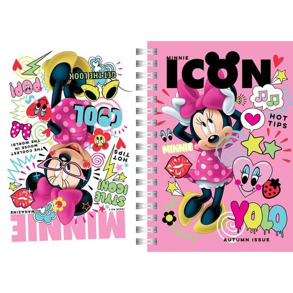 Записная книжка А6 80 л. на гребне двойная тв. обложка "Минни Маус" ( DISNEY)