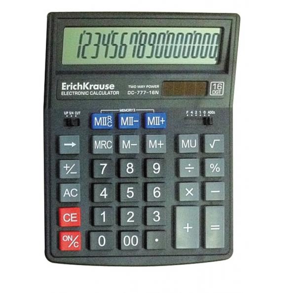 Калькулятор 16 разр., ErichKrause® DC-777-16N
