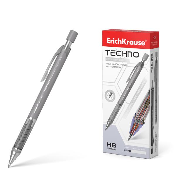 Карандаш автоматический 0,9 мм ErichKrause® Techno HB (в коробке 12 шт.)
