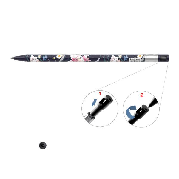 Карандаш механический 2,0 мм ErichKrause ColorTouch® Lily с точилкой, НВ (в тубусе по 24 шт.)