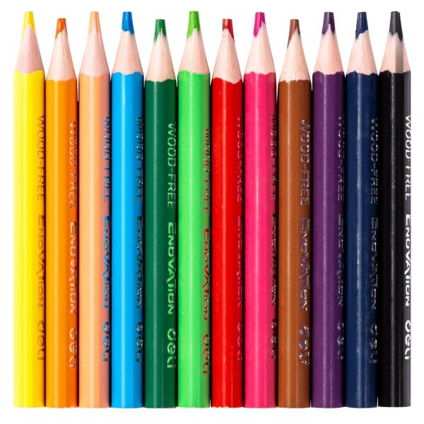 Карандаши 12 цв. Deli Enovation трехгран. пластик коробка/европод.