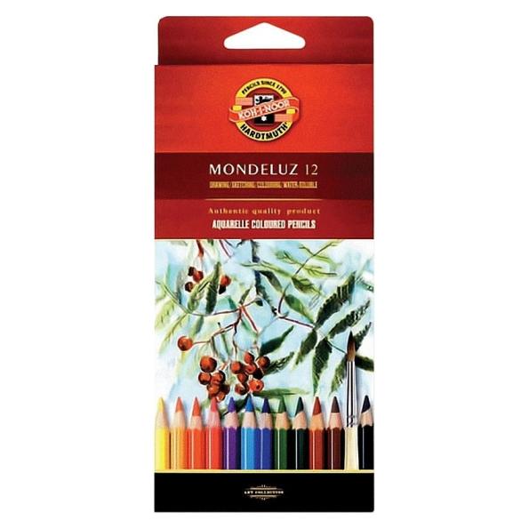 Карандаши акварельные 12 цв. Koh-I-Noor "Mondeluz" к/к, европодвес