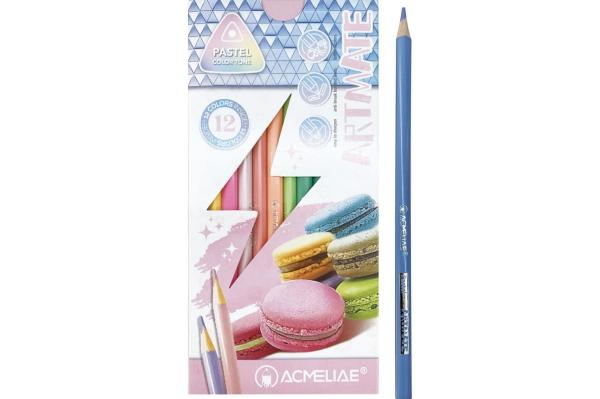 Карандаши 12 цв. пастель ACMELIAE Pastel Artmate 12цв. в картонном футляре,