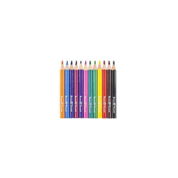 Карандаши 12 цв. укороченные, BV FunColor, пенал