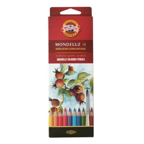 Карандаши 18 цв. акварельные Koh-I-Noor Mondeluz FRUIT 3717 к/к, европодвес