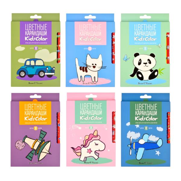 Карандаши 18 цв. дерево, BV KIDSCOLOR