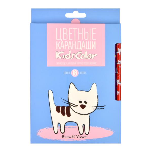 Карандаши 18 цв. дерево, BV KIDSCOLOR