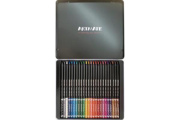 Карандаши 24 цв. ACMELIAE Blackwood Artmate в металлическом футляре