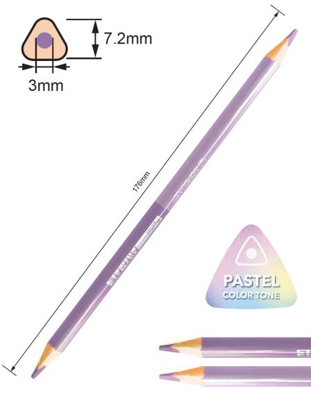 Карандаши 24 цв. ACMELIAE Pastel Artmate пастельные двусторонние 12шт/24цв. в картоне,