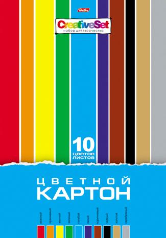 Картон 10 цв. 10 л. Creative Set Мелованный