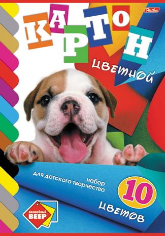 Картон А4 10 цв. 10 л. на заклепке "Волшебный Веер"